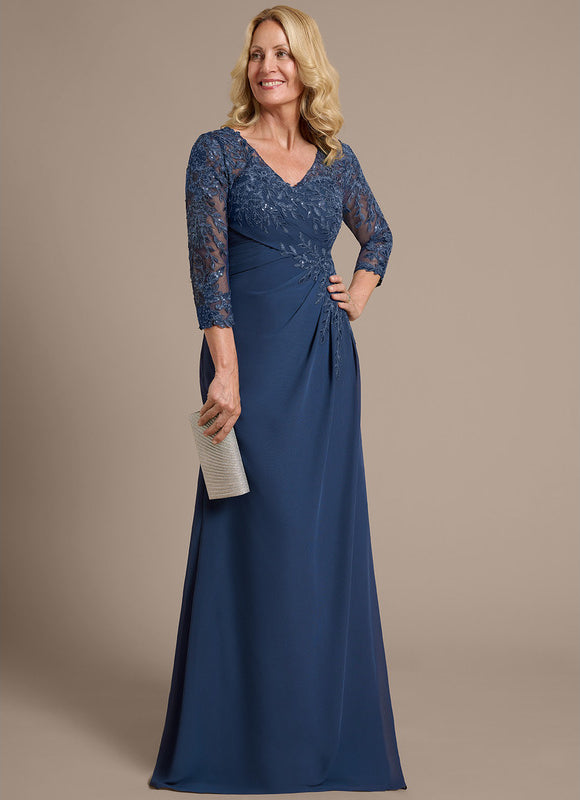 Robe Chic Nuit Marine Élégante - gallery 3
