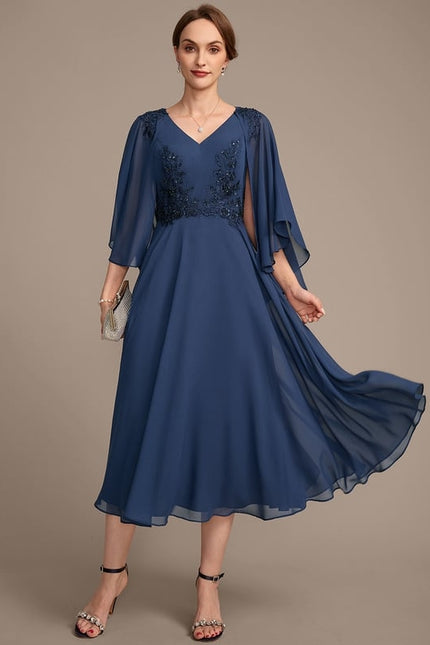 Robe Chic Aérienne Marine - gallery 1
