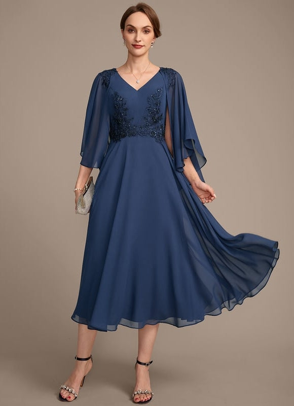 Robe Chic Aérienne Marine - gallery 1