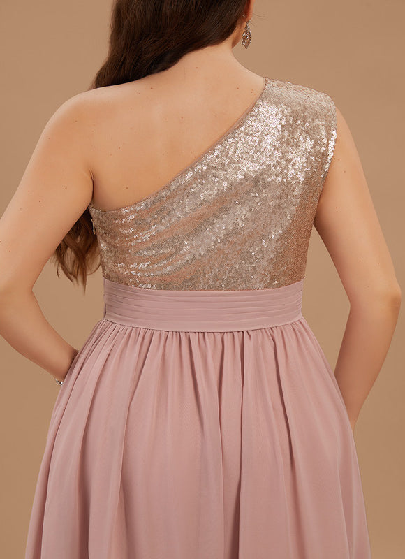 Robe Chic Éclat Rosé Asymétrique - gallery 8