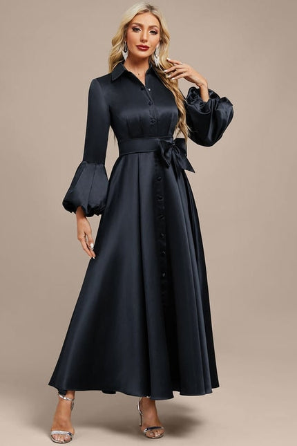 Robe Chic Satinée Longue Élégante - gallery 3