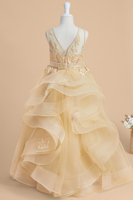 Robe Chic Dorée Tulle