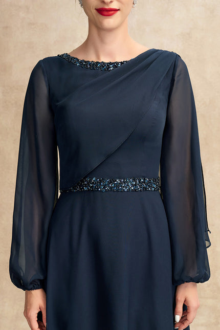 Robe Chic Bleu Nuit Élégante - gallery 1