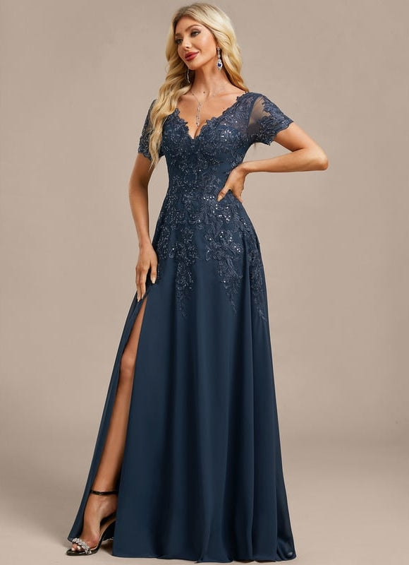 Robe Chic Longue Émeraude Élégante - gallery 4