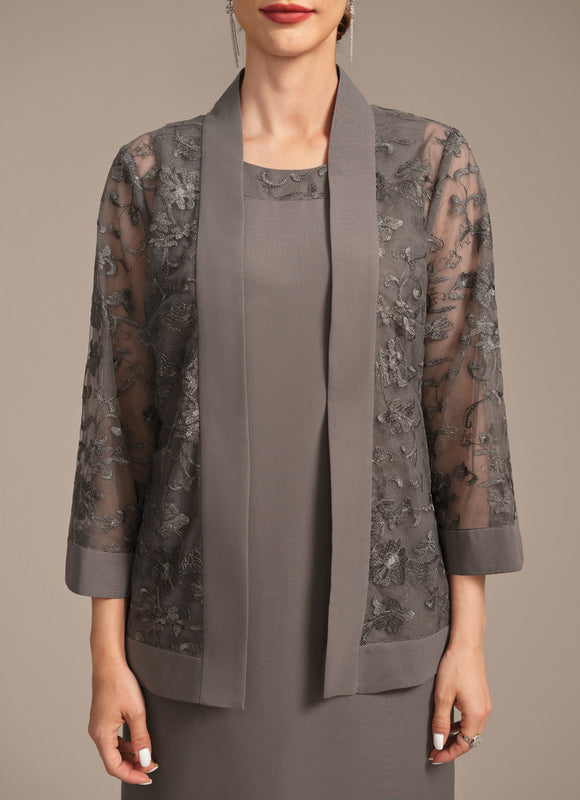 Robe Chic Veste Élégante Grise - gallery 9