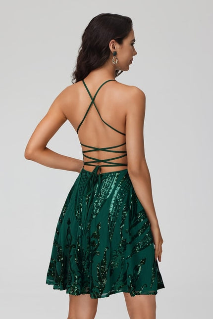 Robe Chic Vert Scintillant - gallery 5