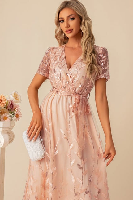 Robe Chic Pailletée V Midi - gallery 5