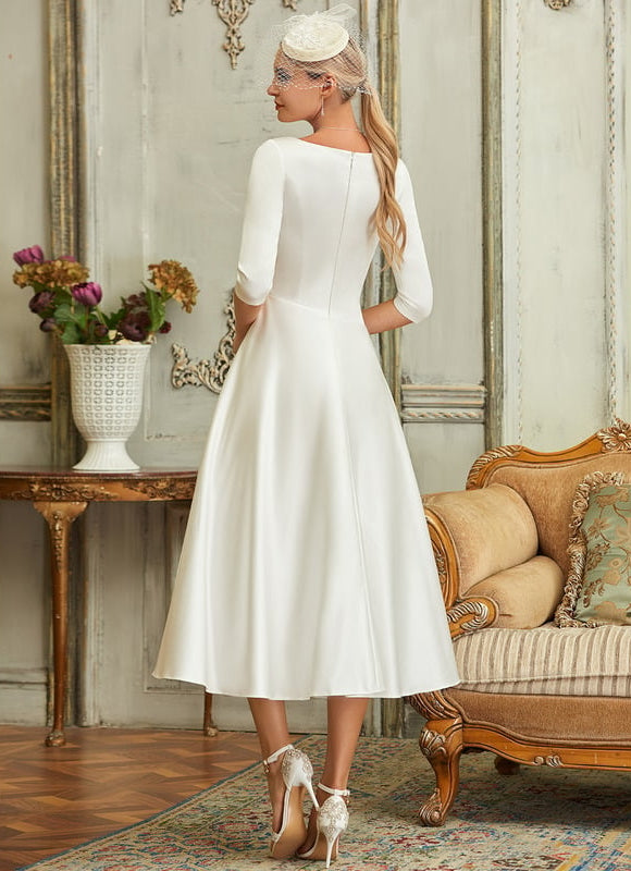Robe Chic Élégance Satinée Midi - gallery 2