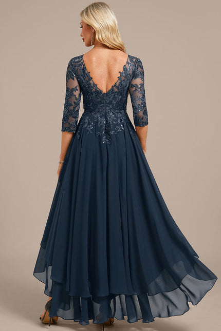 Robe Chic Mousseline Marine - gallery 5