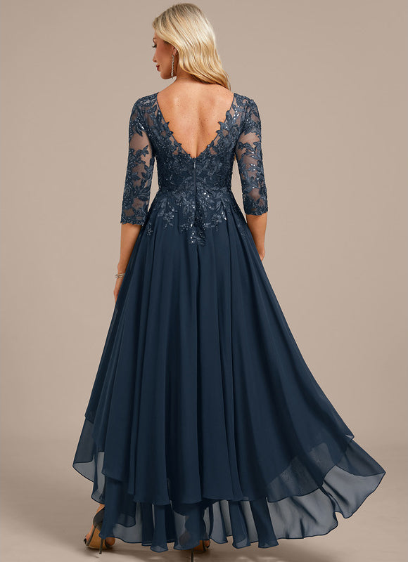 Robe Chic Mousseline Marine - gallery 5