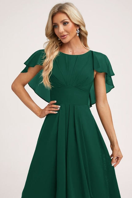 Robe Chic Élégance Émeraude Flottante - gallery 3