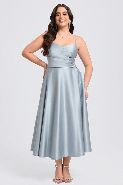 Robe Chic Satinée Aigue-Marine - gallery 9