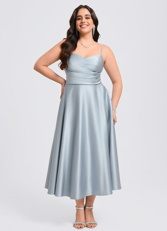 Robe Chic Satinée Aigue-Marine - gallery 9