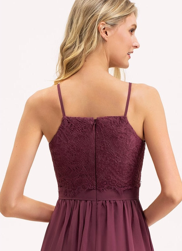 Robe Chic Mousseline Bordeaux - gallery 5