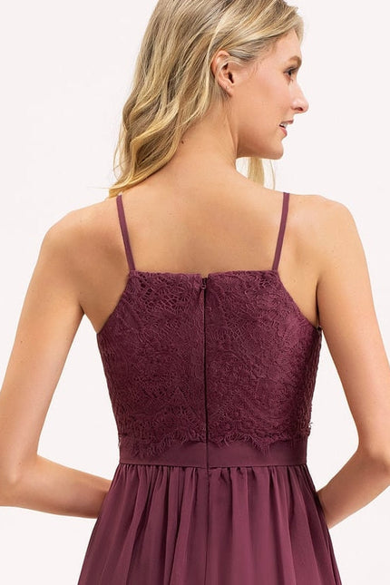 Robe Chic Mousseline Bordeaux - gallery 5