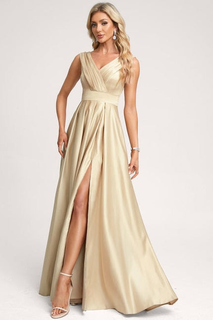 Robe Chic Satinée Rose Pâle - gallery 2