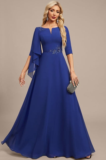 Robe Chic Bleue Flottante - gallery 4