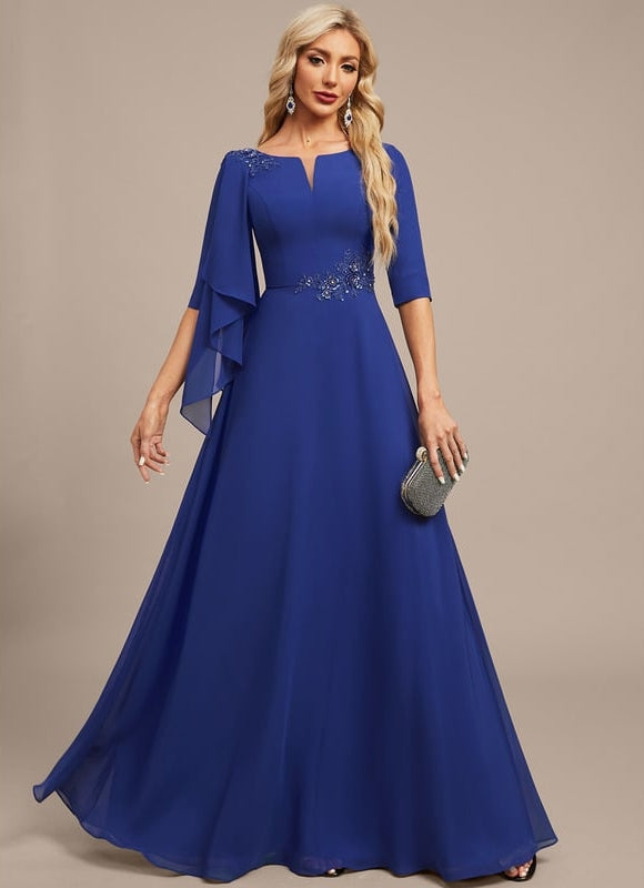 Robe Chic Bleue Flottante - gallery 4