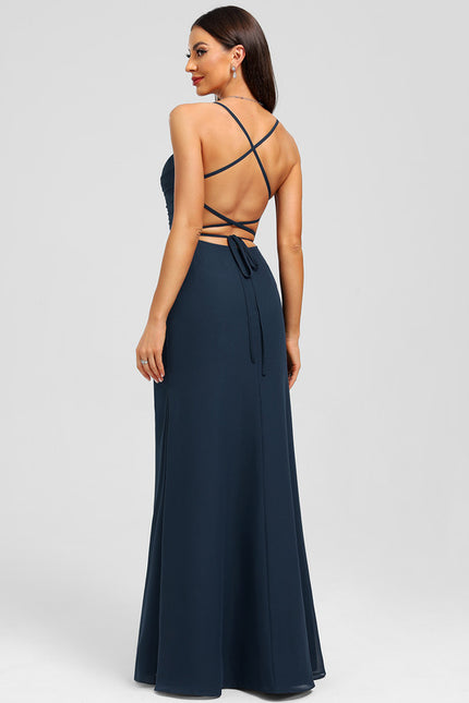 Robe Chic Velours Sombre Étoilé - gallery 1
