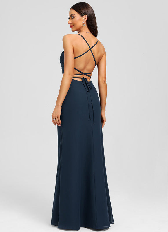 Robe Chic Velours Sombre Étoilé - gallery 1