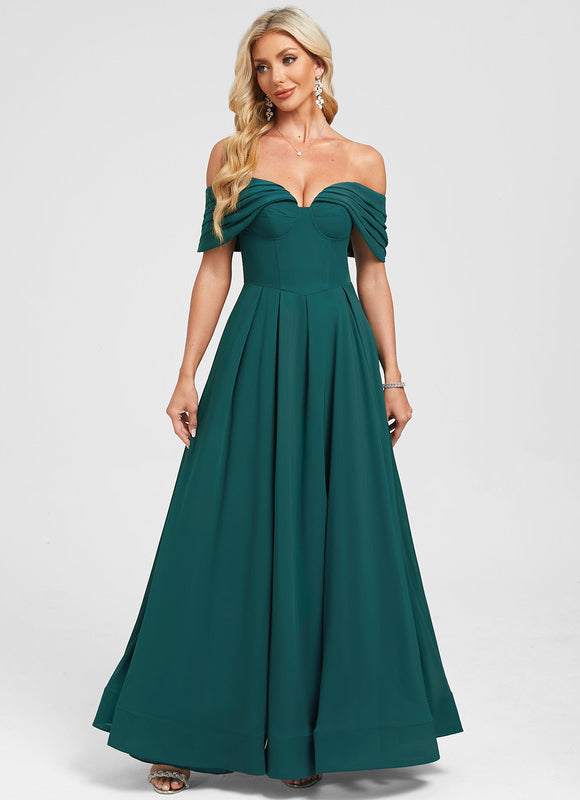 Robe Chic Mousseline Verte - gallery 4