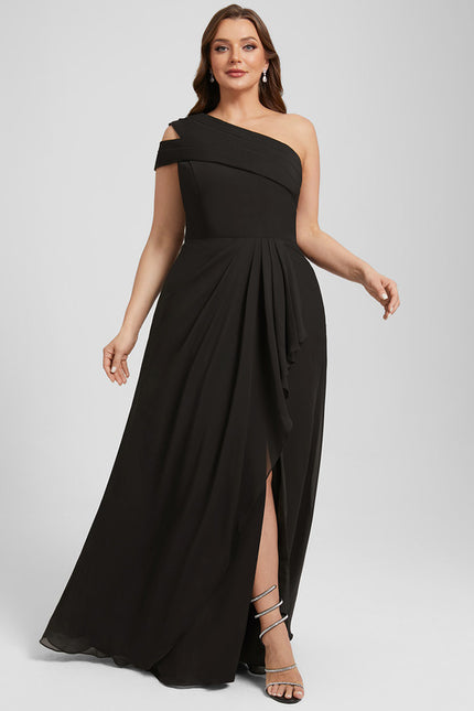 Robe Chic Noire Drapée - gallery 6