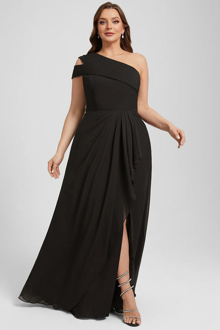 Robe Chic Noire Drapée - gallery 6