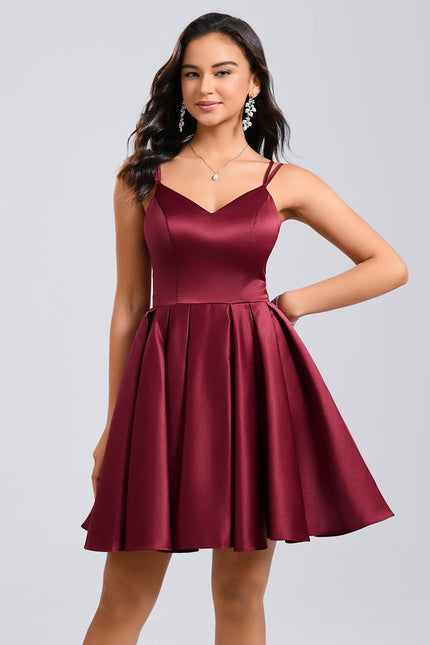 Robe Chic Évasée Bordeaux - gallery 1