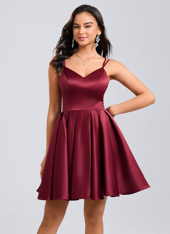 Robe Chic Évasée Bordeaux - gallery 1