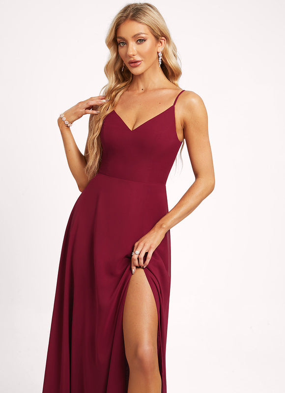 Robe Chic Épurée Bordeaux - gallery 5