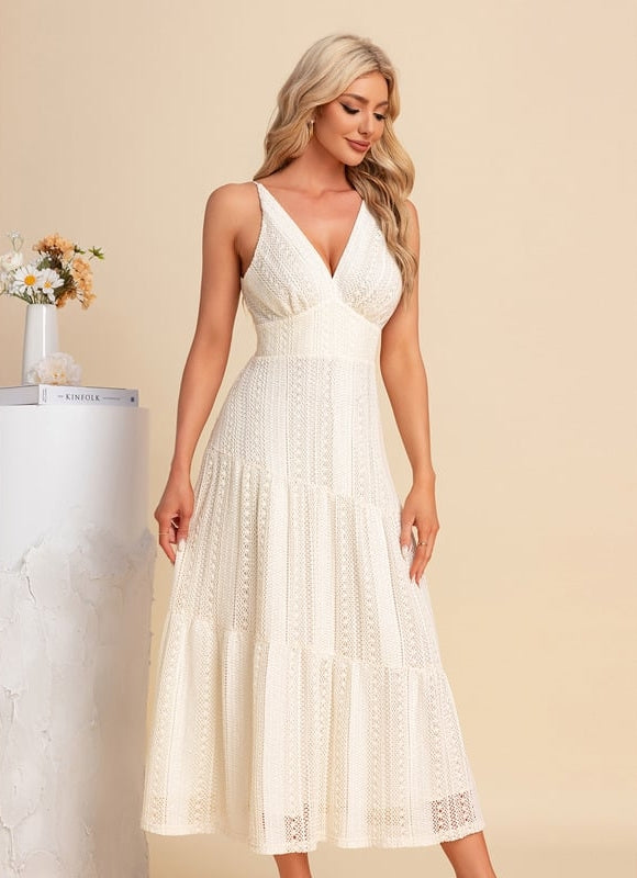 Robe Chic Mi-Longue Ajourée - gallery 6