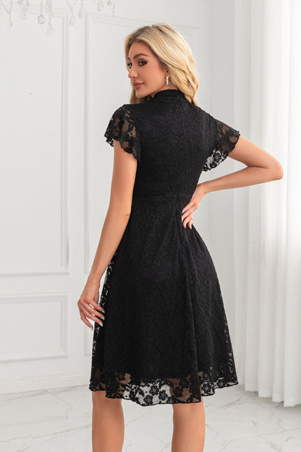 Robe Chic Dentelle Grise - gallery 2