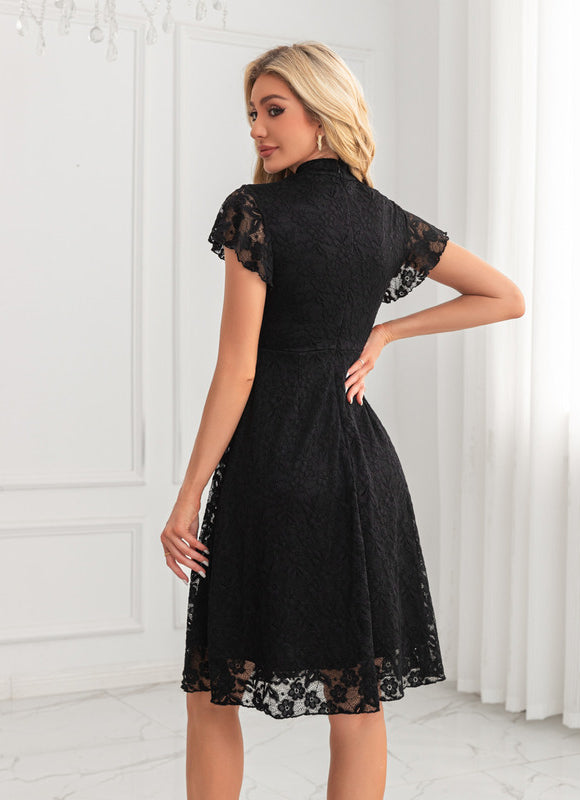 Robe Chic Dentelle Grise - gallery 2