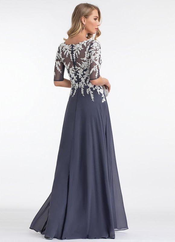Robe Chic Longue Marine Élégante - gallery 3