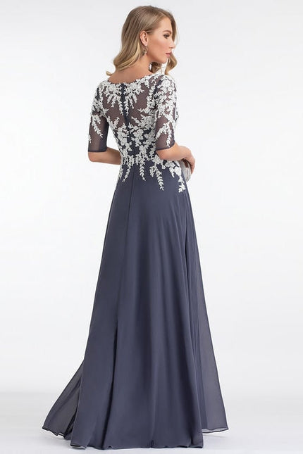 Robe Chic Longue Marine Élégante - gallery 3