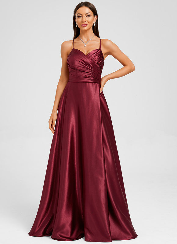 Robe Chic Satin Bleue Élégante