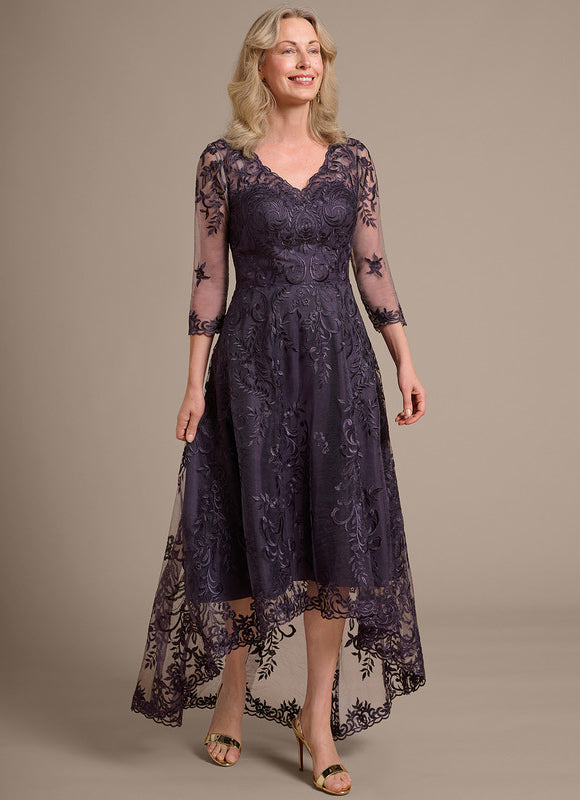 Robe Chic Dentelle Violette - gallery 5