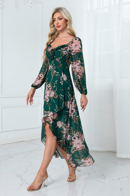Robe Chic Florale Asymétrique - gallery 3