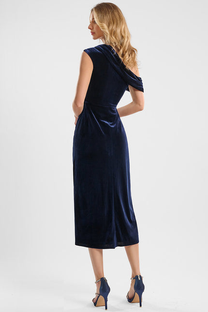 Robe Chic Velours Drapée - gallery 3