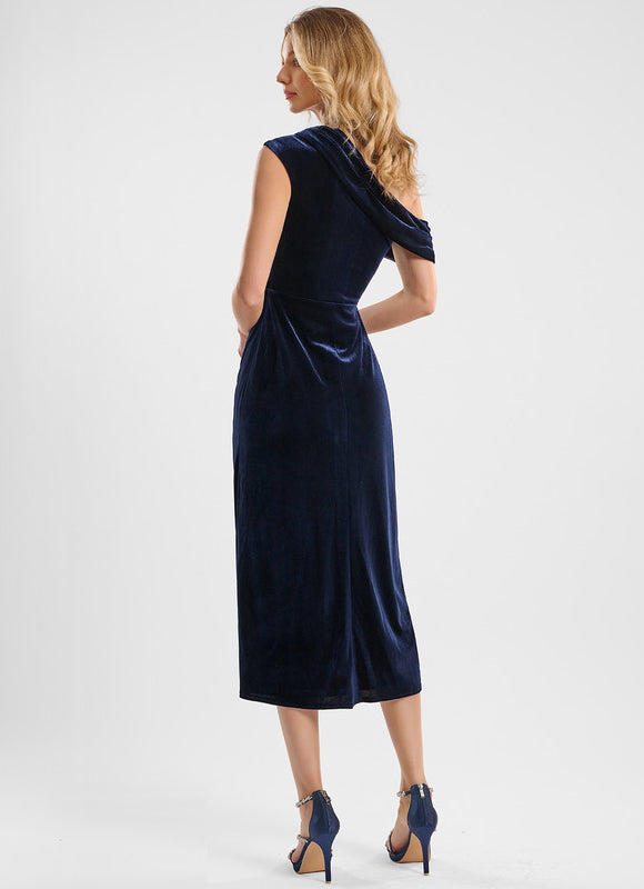 Robe Chic Velours Drapée - gallery 3