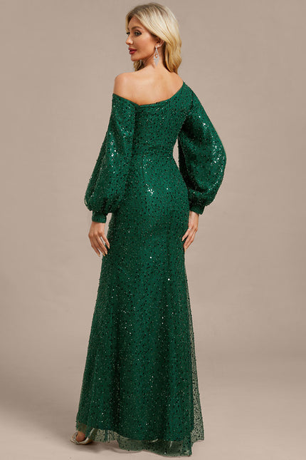 Robe Chic Pailletée Verte - gallery 6