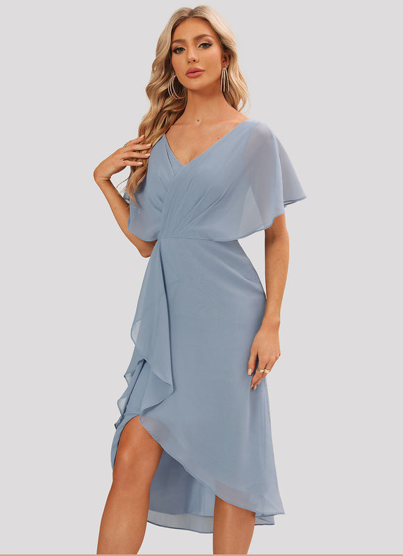 Robe Chic Mousseline Volants - gallery 1