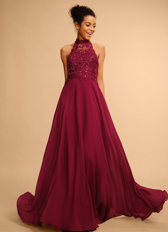 Robe Chic Bordeaux Dentelle Élégante - gallery 3