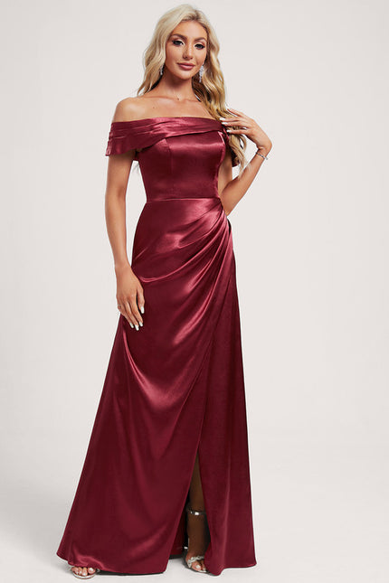 Robe Chic Satin Rouille - gallery 1