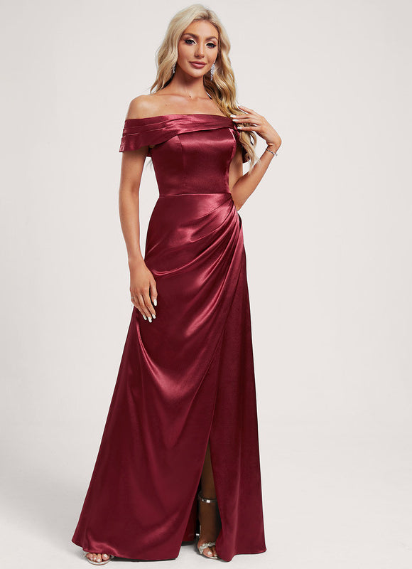Robe Chic Satin Rouille - gallery 1