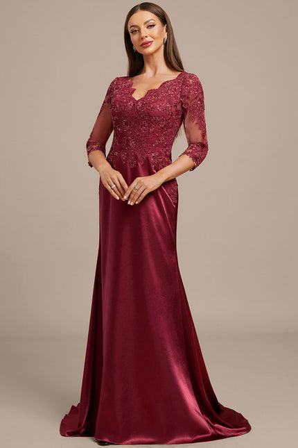 Robe Chic Élégante Bordeaux - gallery 5