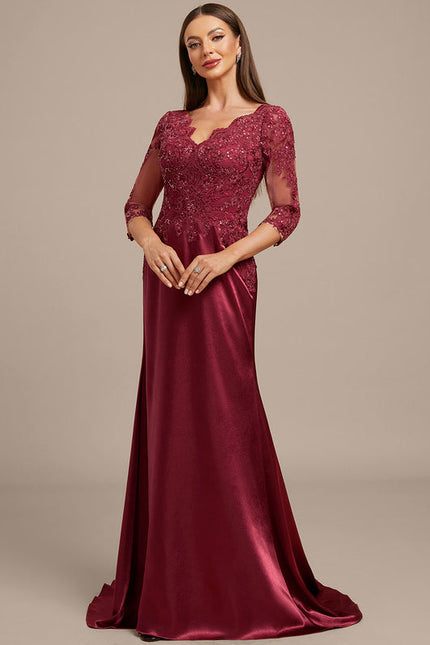Robe Chic Élégante Bordeaux - gallery 5