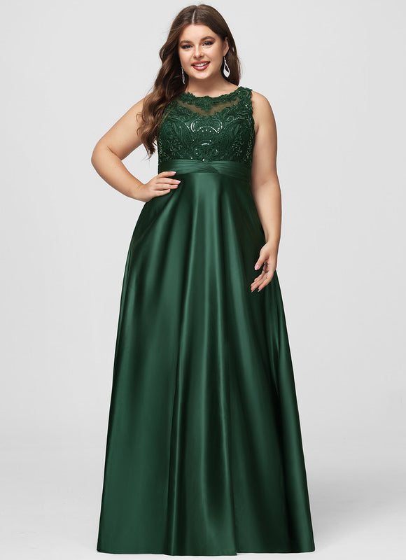 Robe Chic Satin Vert Émeraude - gallery 7