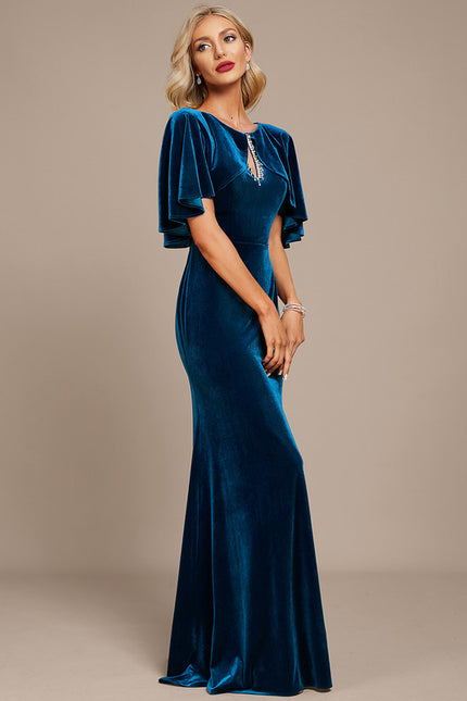 Robe Chic Bleu Canard Élégante - gallery 4