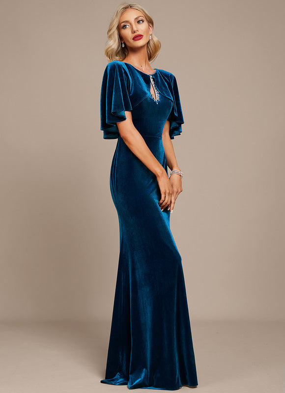 Robe Chic Bleu Canard Élégante - gallery 4